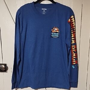 Sunsayions Blue Graphic Long Sleeve Va. Beach Medium Tee.